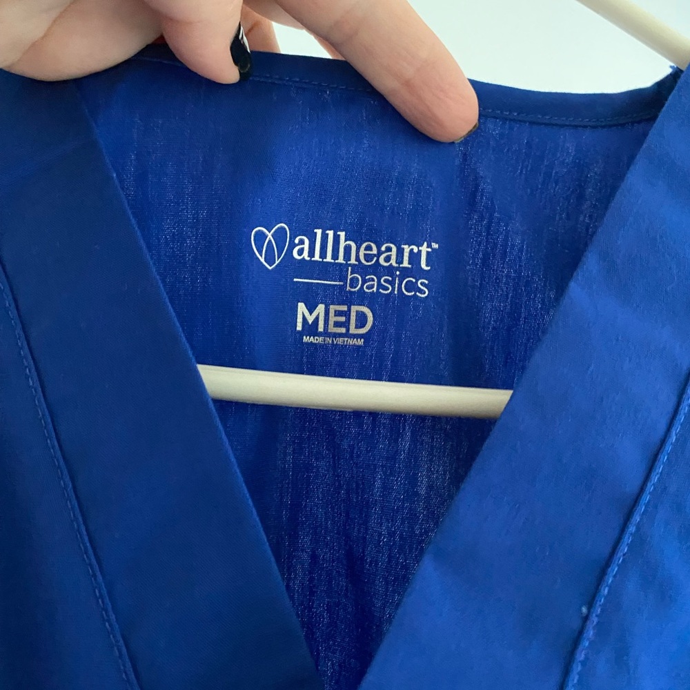 All heart basics blue scrub top 5/20$